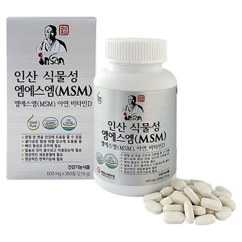 인산죽염 식물성 엠에스엠 무릎 관절 영양제, 360정, 1개