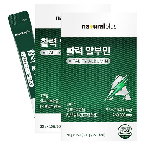 내츄럴플러스 활력 알부민 15p, 300g, 2개
