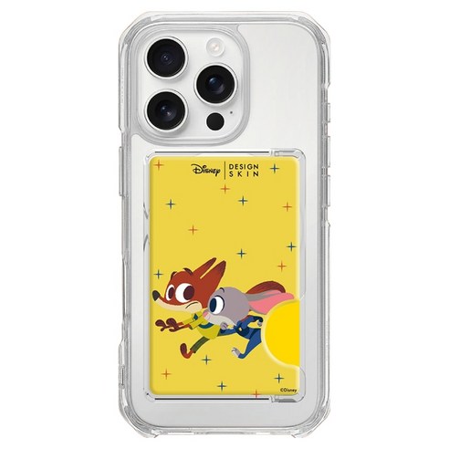 DESIGNSKIN 맥세이프 디즈니 주토피아1 카드 포켓, 러닝 닉앤주디, 1개