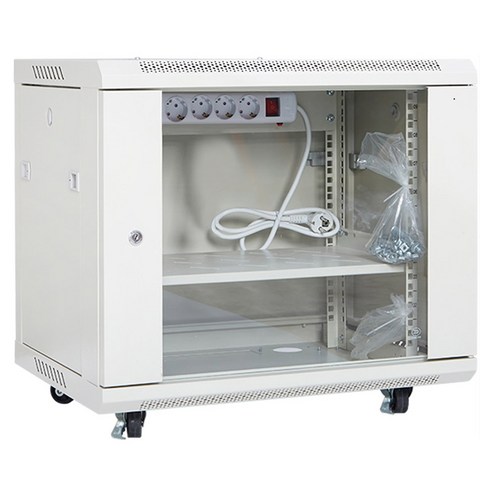 애니포트 엘디 통신장비 장착용 서버 이동식 허브랙 9U 500 x 600 x 450 mm
