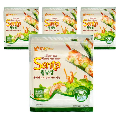 타이키 물없이 싸먹는 월남쌈 라이스페이퍼 사각 16cm