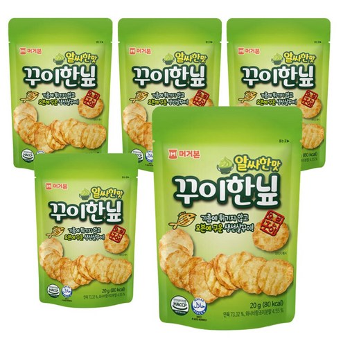 머거본 알싸한맛 꾸이한닢, 20g, 5개