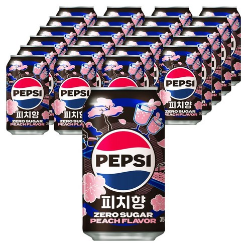 펩시 제로슈거 피치향, 24개, 355ml