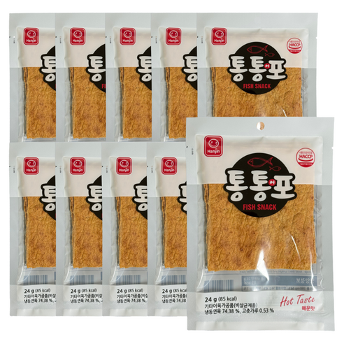 한진식품 통통어포 매운맛, 10개, 24g