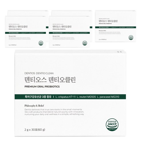 덴티오스 덴티오클린 구강유산균 30p, 6개, 60g
