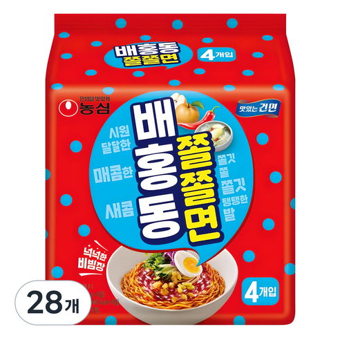 배홍동 쫄쫄면 129g, 28개