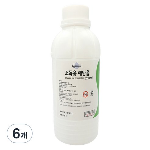 그래콜 소독용 에탄올, 6개, 250ml