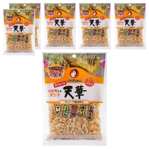 오타후쿠 이카텐 텐까스 오징어맛 우동 후레이크, 6개, 50g