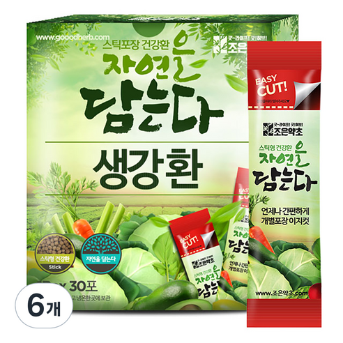 조은약초 생강환 스틱, 90g, 6개