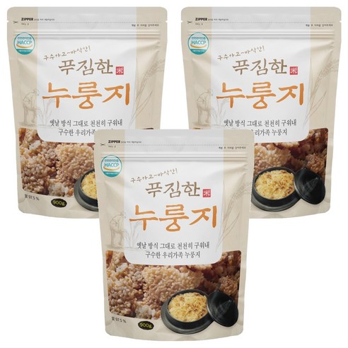 매홍 구수하고 바삭한 푸짐한 누룽지, 3개, 900g