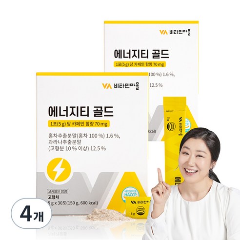 비타민마을 에너지티 골드 타우린 엘카르니틴 30p, 150g, 4개