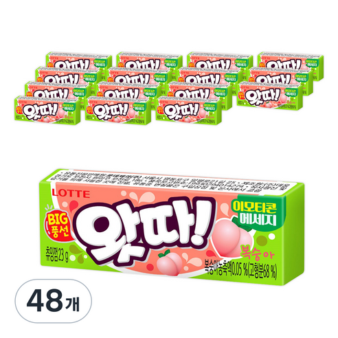 롯데웰푸드 왓따 복숭아 풍선껌