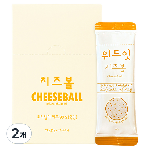위드잇 치즈볼 6g x 12p, 72g, 2개, 치즈맛
