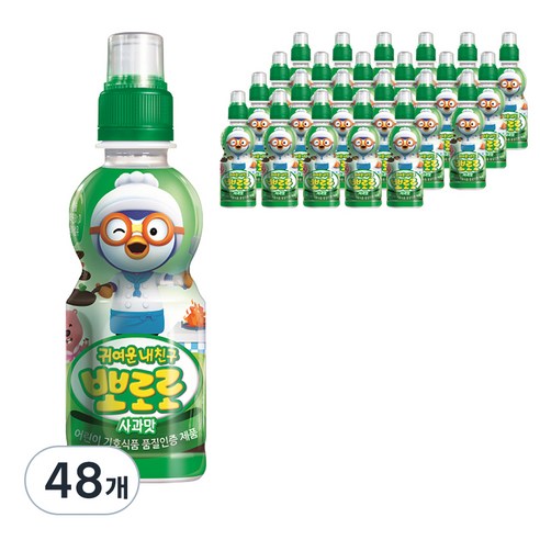 팔도 귀여운내친구 뽀로로 사과맛, 235ml, 48개
