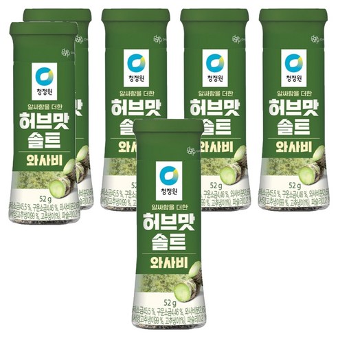 청정원 허브맛솔트 와사비, 52g, 6개