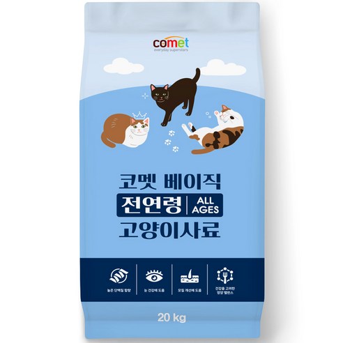 코멧 베이직 전연령 고양이 사료, 20kg, 1개, 닭