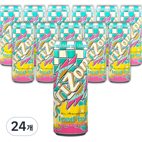 아리조나 아이스드 티 위드 레몬향, 650ml, 24개