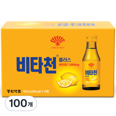 부채표 비타천 플러스, 100ml, 100개