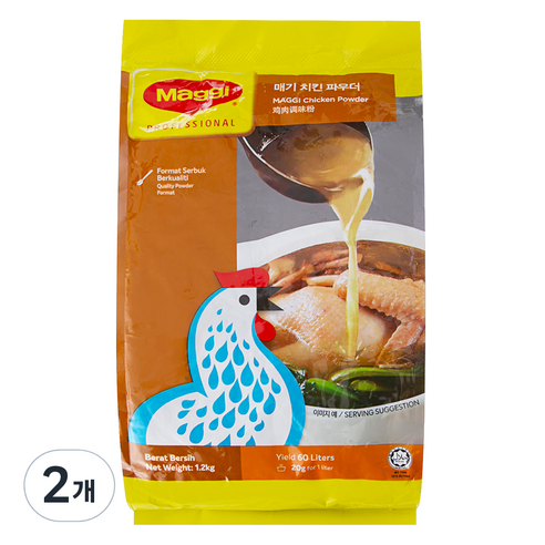 매기 치킨스톡 치킨파우더, 1.2kg, 2개