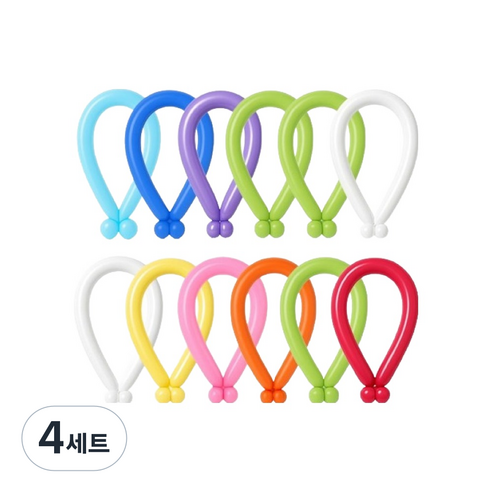 피앤비유니티 요술풍선 50p 세트, 스탠다드 클래식 혼합9색, 4세트