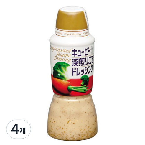큐피 참깨드레싱, 380ml, 4개