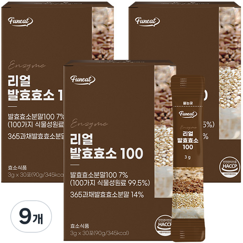 퍼니트 리얼 발효 효소 100 30포, 90g, 9개