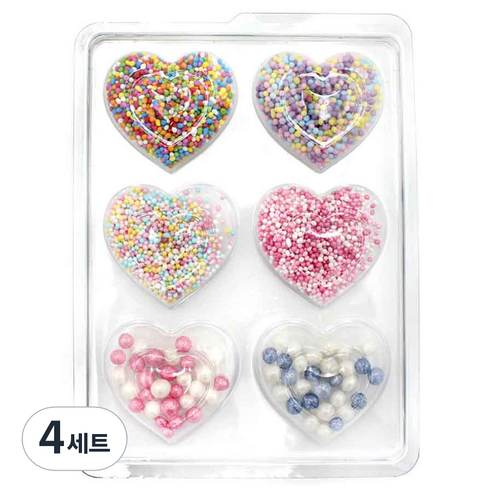 이홈베이킹 슈가스프링클 구슬 트윙클 6종 세트, 20g, 4세트