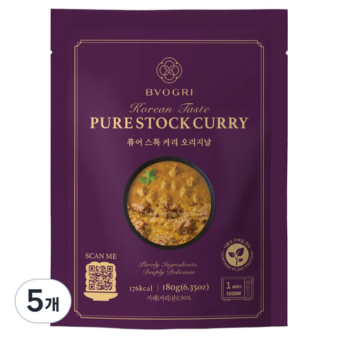 데이웰즈 퓨어 스톡 커리, 180g, 5개