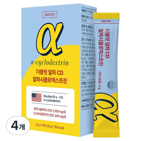 비로소 더블핏 알파 CD 알파시클로덱스트린 14p, 42g, 4개
