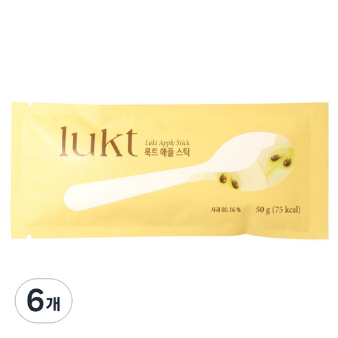 룩트 애플 스틱 잼, 50g, 6개