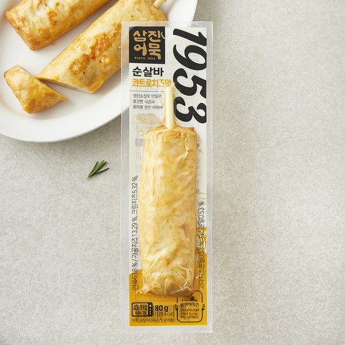 [로켓프레시] 삼진어묵 순살바 콰트로치즈, 80g, 1개
