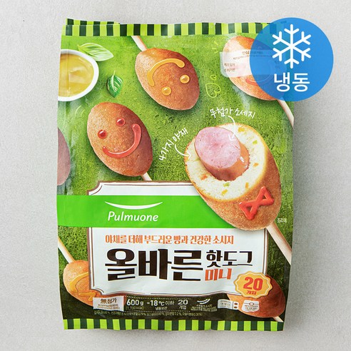 [로켓프레시] 풀무원 올바른 핫도그 미니 (냉동)