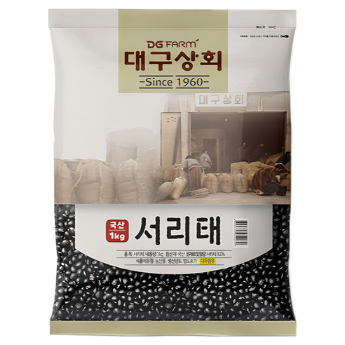 대구상회 국내산 서리태 검정콩, 1kg, 1개