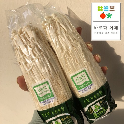 바르다야채 영양 팽이버섯 10봉, 17봉, 34봉(1박스)-우수농산물인증