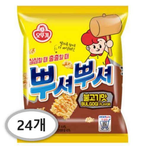 오뚜기 뿌셔뿌셔 불고기맛, 90g, 24개