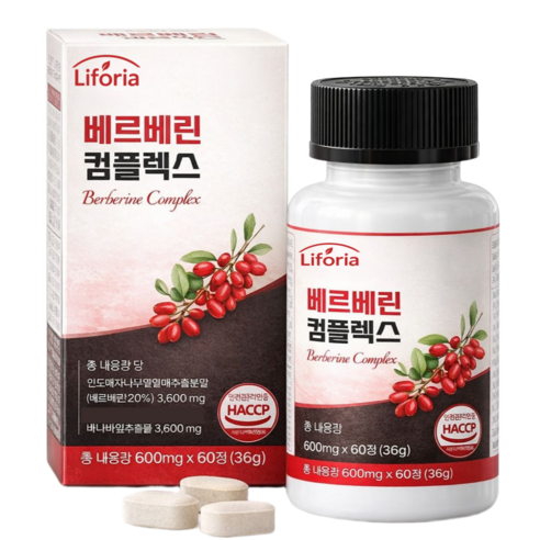 리포리아 파이토좀 베르베린 식약청인증 파이토케미컬 배르베린 파이토솜 피토케미컬, 1개, 60정