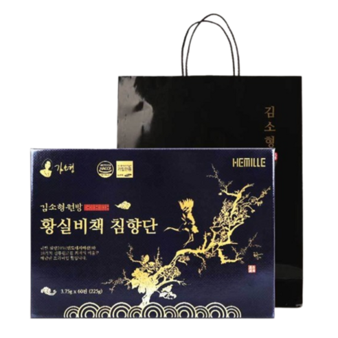 황실비책 침향단 침향 24% 3.75g 60환 2개월분 / 부모님 명절 선물 수험생 기력보충 효도선물, 1박스