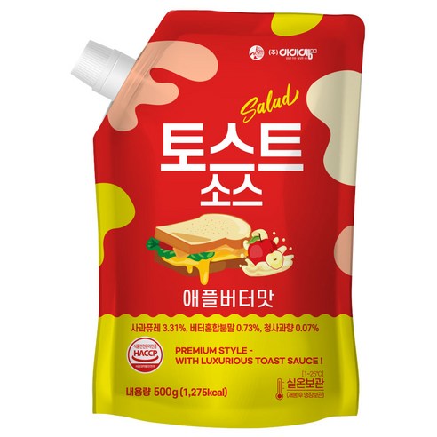 아이엠소스 토스트소스 애플버터맛, 1개, 500g