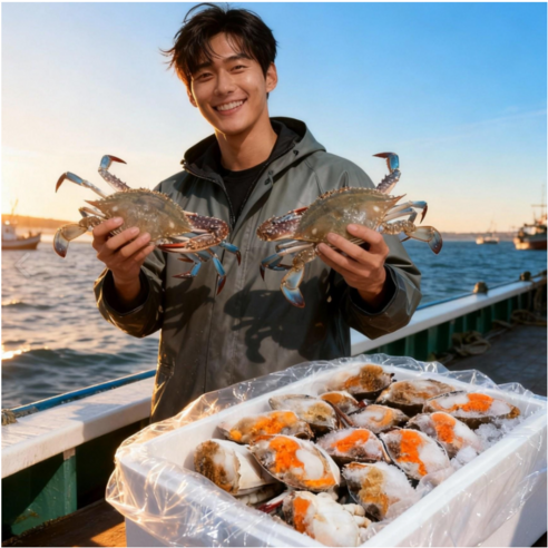 연평도 암게 국내산 알이 꽉찬 급냉 하프 절단 암꽃게, 1개, 하프절단 암꽃게 2kg (12-20조각)