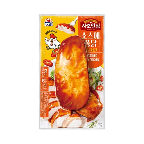 [사조대림] 사조안심 소스에퐁닭 양념치킨 130g x 10개 닭가슴살