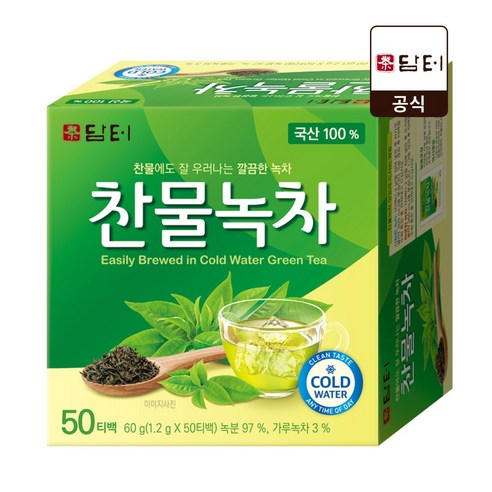 담터 찬물녹차, 1개, 50개입, 1.2g