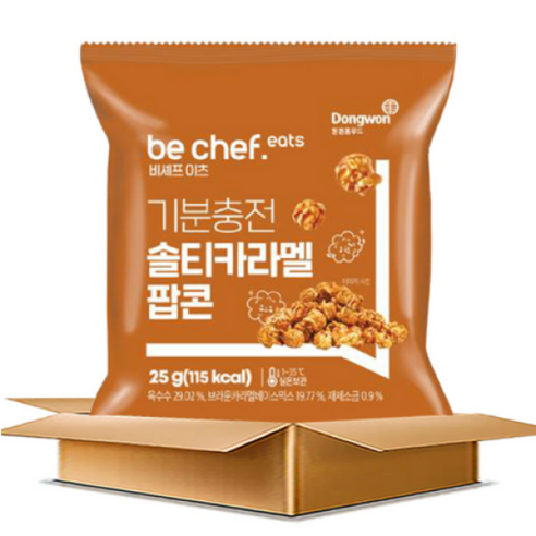 비셰프이츠 기분충전 솔티카라멜 팝콘, 25g, 160개