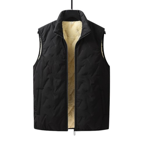 춘게엘 (M~5XL) 빅사이즈 남녀공용 가을 겨울 기모 조끼 커플 패딩 자켓 R222