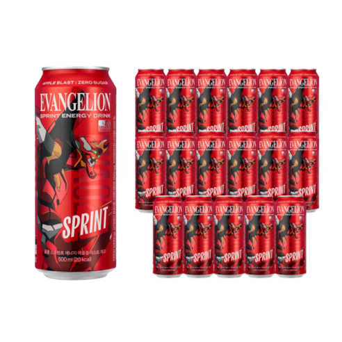 클룹 스프린트 에반게리온 에너지드링크 애플 블라스트 제로 500ml 18개