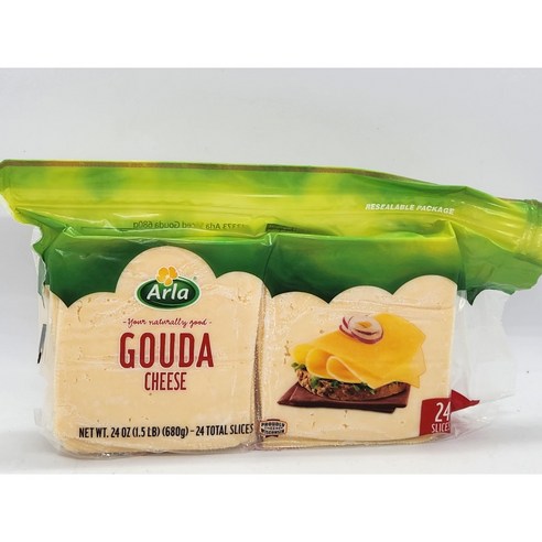 ARLA 알라 고다 슬라이스 치즈 680g 아이스팩 포장