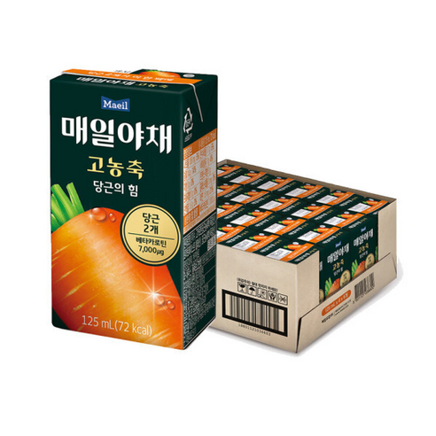 매일야채 고농축 당근의힘, 1개, 125ml
