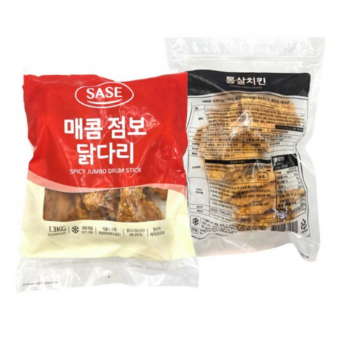[에스프레쉬] 사세 인기상품세트 2종 ( 매콤점보 닭다리 1p + 통살치킨 1p )