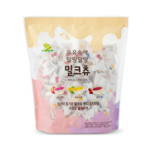 밀크츄 캔디 세가지맛 1.2kg, 1개, 1.2kg