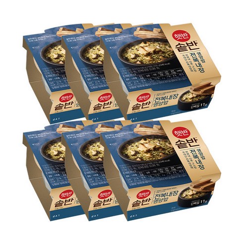 햇반 솥반 전복내장 영양밥, 200g, 6개