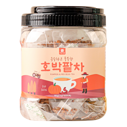 호박팥차 삼각티백 미세플라스틱없는 생분해필터 100개